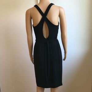 Like new Ann Taylor Elegant Little Black Dress crisscross back cocktail dress